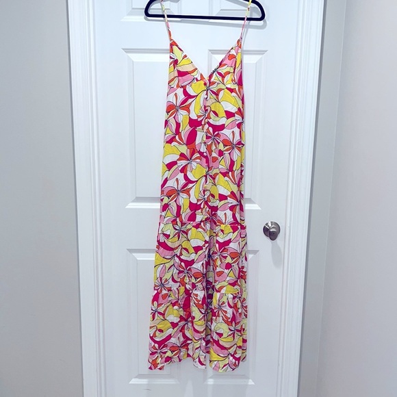 NWT JustFab Floral Print Tiered Maxi Dress S Spring In Love Dress Bliss Blossom - Picture 4 of 12